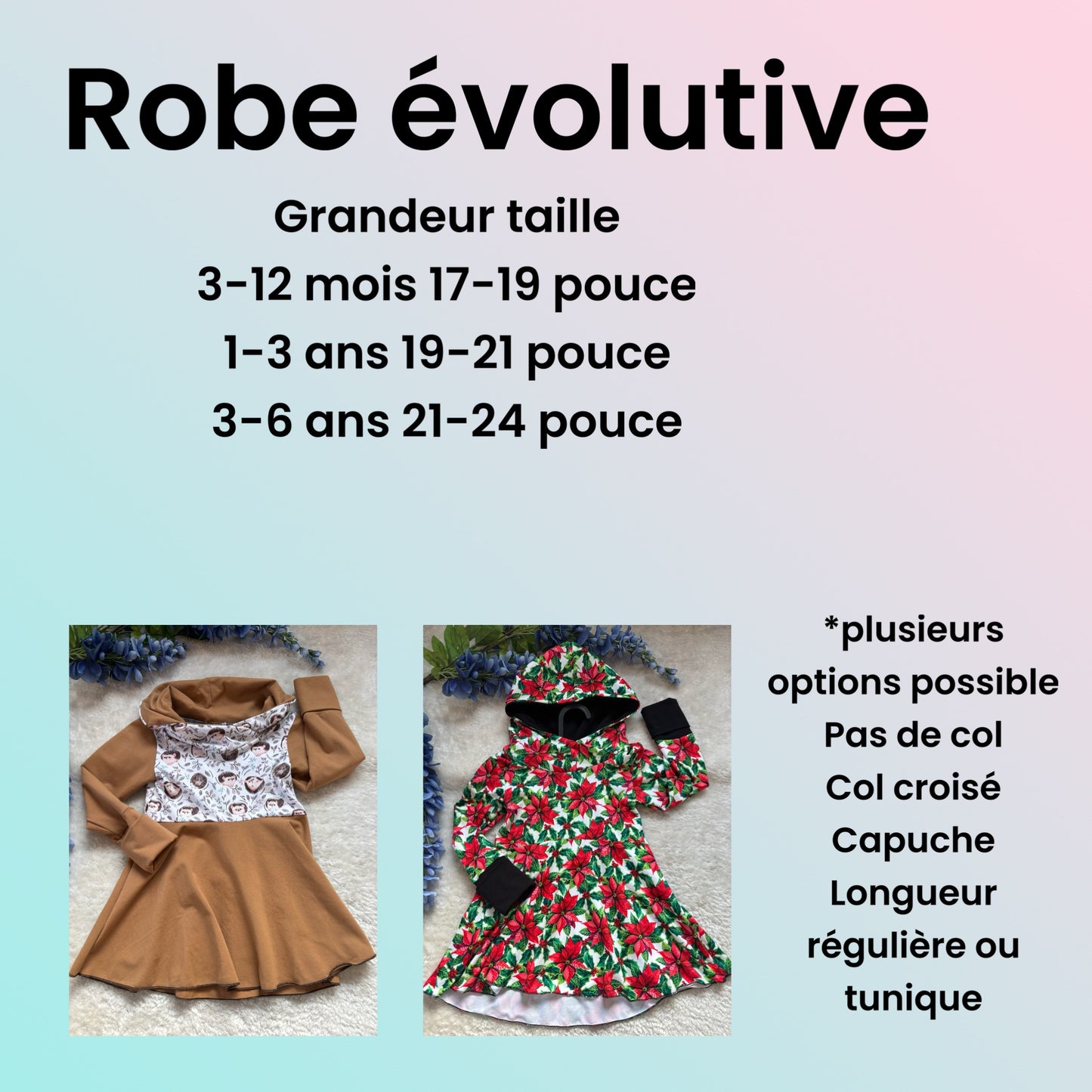 Robe évolutive 3-6 ans