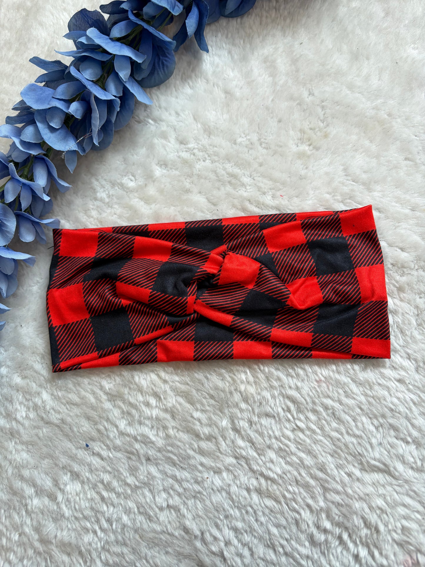 Bandeau twist à carreaux