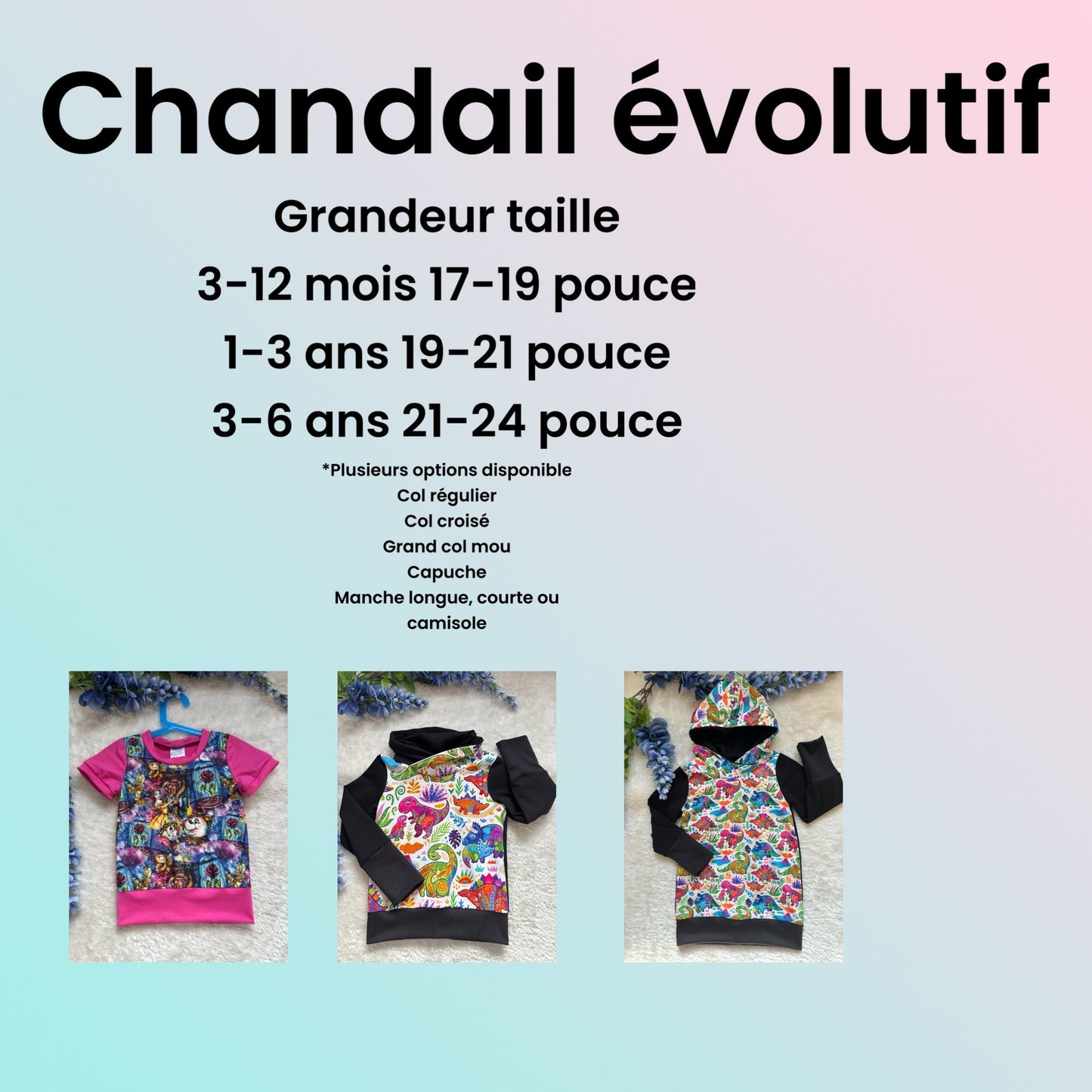 T-shirt évolutif 3-12 mois