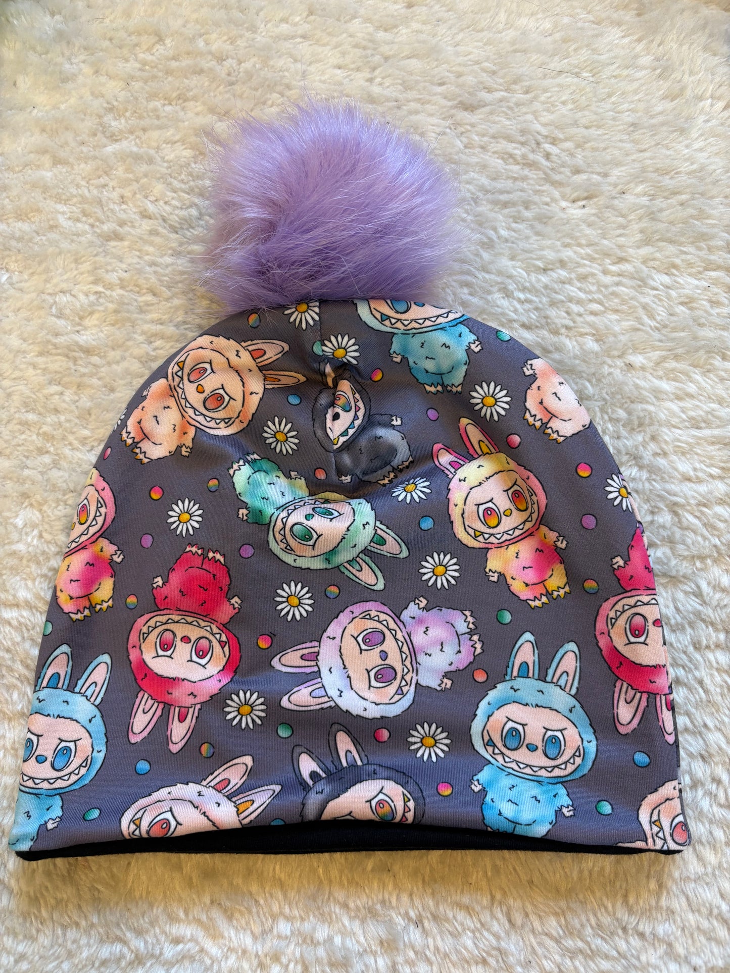 précommande Tuque labubu grise