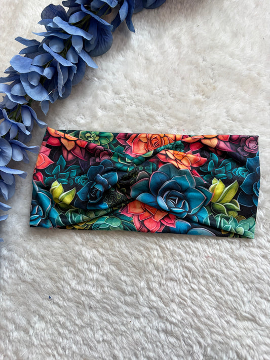 Bandeau twist fleur grasse