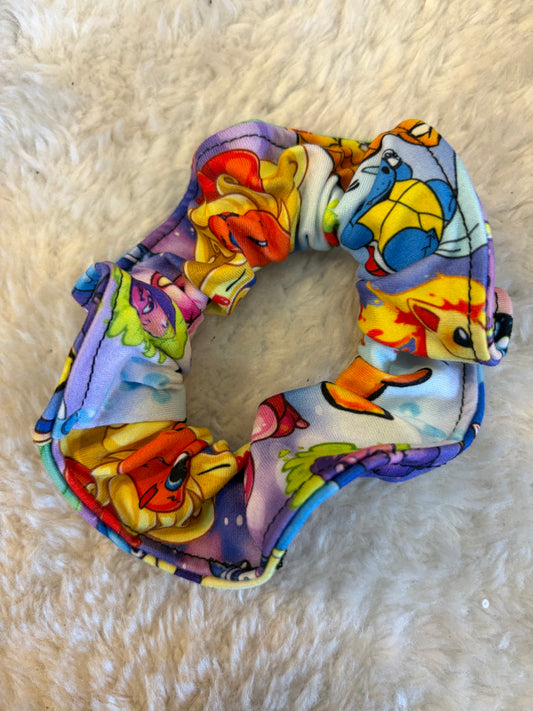 Chouchou à cheveux motif petites créatures colorées